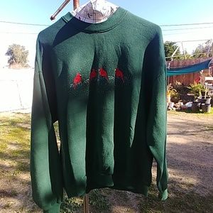 Green Sweater w/ V-Neck